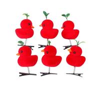 Forcine per capelli a forma di anatra per bambini da indossare per la fase del capretto Adorkable foglia anni 2000 ragazze copricapo rosso
