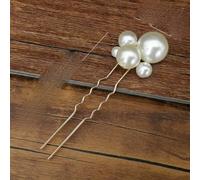 Forcine per capelli a forma di U in metallo con fermaglio a forma di U, perle simulate, tiara da sposa, accessori per capelli, acconciatura da sposa, strumenti di design-perla 1 pezzo