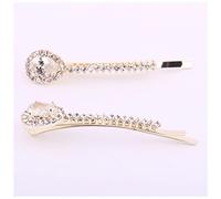 Forcine Per Capelli Accessori for capelli Accessori Gold Haipins Pin dei capelli di cristallo for le donne Pietre pavimentate Hair Hairgrip Demond Dei Capelli Gioielli 2 pezzi Forcine Per Capelli Prof
