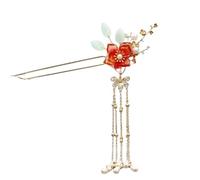 Forcine per capelli, Bastoncino per capelli Bacchette for capelli vintage, accessori for capelli cinesi Hanfu, forcine for capelli da donna, con fiori e perle, con nappa lunga