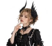 Forcine per capelli con ali d'angelo e demoni, accessori Lolita | Un paio di forcine 3D a forma di ali d'angelo, adatte per costumi da Lolita Fantasy, cosplay, matrimoni e balli in maschera