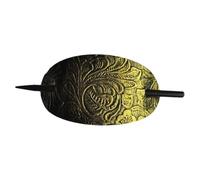 Forcine per capelli con bastone e pelle, fermaglio in pelle con bastoncino, fermaglio per capelli in pelle sintetica, forma ovale, per ragazze e donne