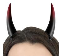 Forcine per capelli con corna del diavolo, copricapo gotico, accessorio per demoni rossi, fermagli per capelli leggeri con finitura glitterata | divertente accessorio di scena per feste di Halloween