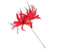 Forcine per capelli con fiori , fermaglio cinese rosso | forcine per capelli con giglio di rosso | elegante cinese vintage bacchette per capelli tradizionali asiatici per Ho
