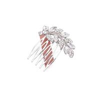 Forcine per capelli con foglie di cristallo, da donna, gioielli per capelli da sposa, accessori per capelli con strass, per feste (stile 02)