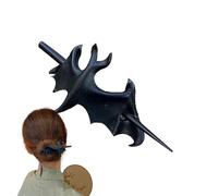 Forcine per capelli con nodo, forcine per capelli gotiche a forma di pipistrello, stile rinascimentale, stile retrò, antiscivolo, per Halloween, moda, misterioso chic, viaggi, fotografia