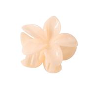 Forcine per capelli da donna, 4 pezzi, 8 cm, di grandi dimensioni, perlescenti, sfumate, in acrilico, a forma di fiore di plumeria, accessorio per capelli da donna (albicocca gelatina)