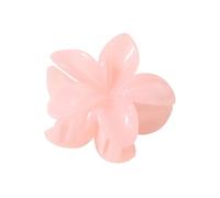 Forcine per capelli da donna, 4 pezzi, 8 cm, grandi, perlescenti, sfumate, in acrilico, a forma di fiore di plumeria, accessorio per capelli da donna (rosa gelatina)