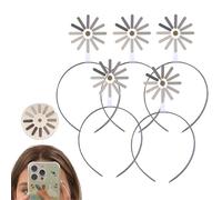 Forcine per capelli divertenti con caricamento, accessori per capelli astratti con cervello rotante, decorazioni creative per feste tecnologiche (5 pezzi)