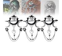 Forcine per capelli fatte a mano, per dea della notte, accessorio alla moda scura, forcine pagane fantasy, per cosplay di Halloween, forcine per capelli dall'aspetto stregone, accessori per capelli