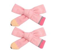 Forcine per capelli, fermagli per capelli,Mollette per capelli Bowknot a forma di matita 2 pezzi | Forcine per capelli con fiocco Fermagli per capelli colorati per il compleanno del giorno dei bambini
