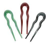 Forcine per capelli francesi a forma di U, confezione da 3, per donne, con chignon, forchette decorative