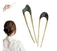 Forcine per capelli francesi, a forma di U, per capelli francesi, forcine per capelli da donna, stile vintage, per chignon spessi, chignon, bastoncini per capelli a forma di U dorati per donne (stile