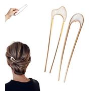 Forcine per capelli francesi, a forma di U, per capelli francesi, forcine per capelli da donna, stile vintage, per chignon spessi, chignon, bastoncini per capelli dorati a forma di U per donne (stile