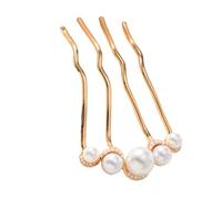 Forcine per capelli francesi a forma di U Perle Forchette per capelli Updo Stick per donne ragazze chignon accessori per acconciature vintage perle spille a forma di U