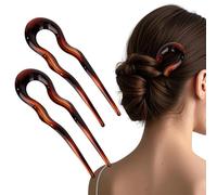 Forcine per capelli ondulate a forma di tartaruga per donne, forcine per capelli a forma di U per chignon, 2 pezzi, forcine per capelli spessi, forcine per chignon, per feste, matrimoni, uso
