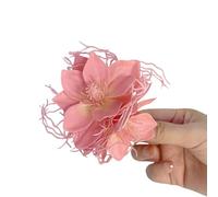 Forcine per capelli per bambini a forma di camelie per la spiaggia, palcoscenico, danza, fiore artificiale, anni 2000, copricapo, vacanza