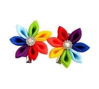 Forcine per capelli per bambini Fermaglio Arcobaleno Cravatta Per Bambino Fase Flickering Nastro Colorato 2000 Ragazze Copricapo