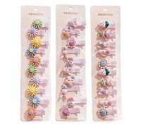 Forcine per capelli per ragazza Mollette Set 30 pezzi Accessori per capelli a forma di fiore in acrilico colorato carino per bambini Regali di compleanno da viaggio per feste