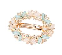 Forcine per capelli Squisiti bellissimi strass Impreziositi Fermagli per capelli da fata Kawaii per donne Decorazione per capelli per ragazze Accessori per capelli alla moda in (299 verde)