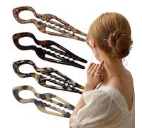 Forcine Per Styling E Acconciature Dei Capelli - 4 Pezzi Clip A U Vintage Con Presa Antiscivolo - Forcine a U per | Per Uso In Salone, Utilizzo Quotidiano, Acconciature Per Matrimonio, Danza E Ballett