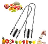 Forcipower Multifunctional Fruit and Vegetable Core Remover, Relativityi Red Bell Pepper Seed Corer, Fruit and Vegetable Corer Tool,2025 New Stainless Steel for Kitchen Gadget (A,2Pcs)