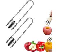 Forcipower - Strumento multifunzione per rimuovere il nucleo di frutta e verdura, 2025 in acciaio inox per gadget da cucina, oltre a disegnare frutta e verdura, corer per semi di peperone rosso (2