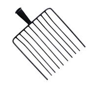 Forcone di ricambio in acciaio per letame, strumento da giardino agricolo per la pulizia del prato, 10 denti