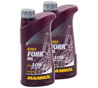 Forcone Olio 2x 1 Litro Mannol 10W per Aprilia Honda Kawasaki Suzuki Triumph