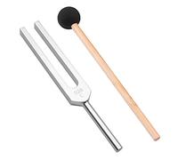 Forcone per accordatura in lega di alluminio 528 Hz con panno per la pulizia del martello Borsa per il trasporto Strumento musicale per meditazione rilassamento esperimento acustico