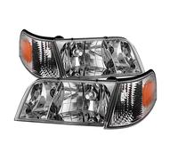 Ford 98-11 Corona Victoria Cromo Alloggiamento Ricambio Fari Sinistro + Dx Set