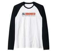 Ford Bronco 1966 all-Purpose Vehicle Logo Maglia con Maniche Raglan