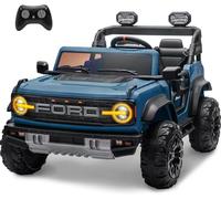 Ford Bronco Raptor 24V Maxi Fuoristrada 2 Posti Auto Macchina Elettrica per Bambini Telecomando Luci a Led Bluetooth Ammortizzatori Carico Massimo 60 Kg Blu