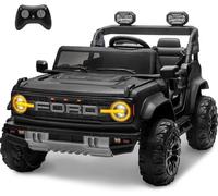 Ford Bronco Raptor 24V Maxi Fuoristrada 2 Posti Auto Macchina Elettrica per Bambini Telecomando Luci a Led Bluetooth Ammortizzatori Carico Massimo 60 Kg Nero