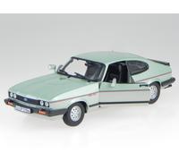 Ford Capri MK3 1982 blu-verde modello di auto 21093 Bburago 1:24