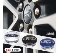 Ford Coprimozzi 54mm set 4 tappi ruota tappo ABS blu/nero/silver
