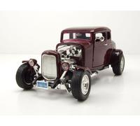 Ford Coupè Hot Rod 1932 Rosso Scuro Modellino Auto 1:18 MotorMax
