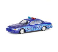 Ford Crown Victoria Lowrider 1992 Blu Con Lightbar 1:64 Greenlight 63080F