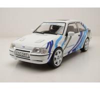 Ford Escort MK4 RS TURBO S2 1990 Bianco Blu Modellino 1:18 MCG