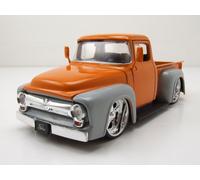 Ford F-100 Custom Pick Up 1956 Arancione Grigio Modellino 1:24 Jada Toys
