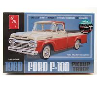 AMT 1407 1960 Ford F-100 Pick-Up W/Rimorchio 3 IN 1 Modello Plastica Kit 1/25