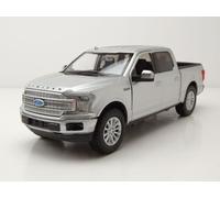 Ford F-150 Limited Crew Cab Pick Up 2019 Argento Modellino 1:24 MotorMax