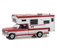 FORD F-250 + Winnebago Camper - 1995 - red / white - Greenlight 1:64