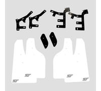 Ford Fiesta Mk7 7.5 S.Parafanghi Bianco + Nero S.Profilo Logo 4mm PVC Parafanghi