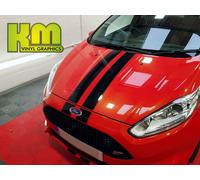 Ford Fiesta MK7 - S. Stile Tetto Cofano E Bagagliaio Strisce - Vari Colori