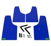 Ford Focus Rs Mk2 Parafanghi IN Blu con Bianco Rs Logo + Raccordi 4mm