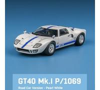 FORD GT40 MkI - Road Version - pearl white - FinClassically 1:64