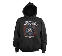 Ford Motor Company FoMoCo Vintage - Felpa con cappuccio da uomo con licenza, Nero , S