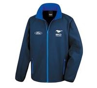 Ford Motor Company Ford Mustang 50 Years-Giacca Softshell, Blu Oltremare, XL Uomo