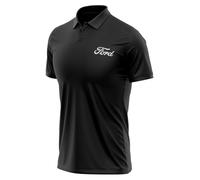 Ford Motor Company Polo aziendale da uomo con logo Ford Script, Nero , XXL